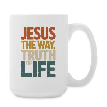 Jésus Le Chemin de la Vérité Vivre - Grande tasse 440 ml - blanc - Droite