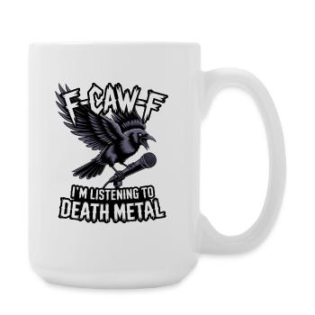 Crow with Microphone – Death Metal - Large Mug 440 ml - white - Right