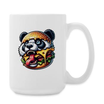Mignon Panda Halloween Cheeseburger Monster Dessin animé - Grande tasse 440 ml - blanc - Droite
