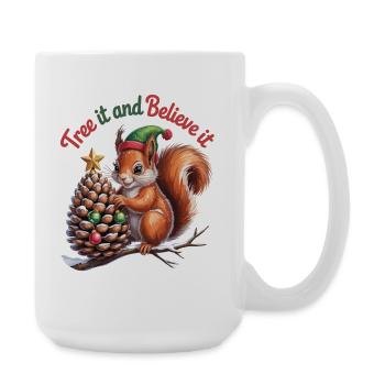 Chemise d’écureuil de Noël pour les amoureux des animaux - Grande tasse 440 ml - blanc - Droite