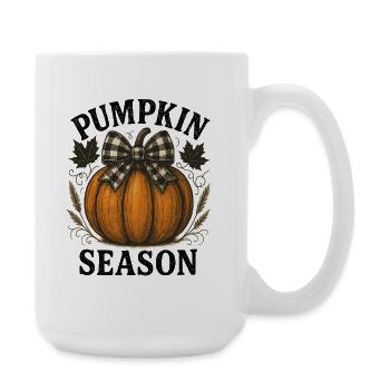 Pumpkin Season Shirt | Fall & Halloween Autumn Tee - Large Mug 440 ml - white - Right