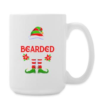Elfe Elf Weihnachtsgeschenk Bart Bärtig Friseur - Große Tasse 440 ml - Weiß - Rechts