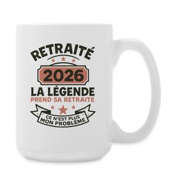Retired 2026 It's not my problem anymore humor - Large Mug 440 ml - white - Right