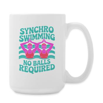 Synchronized swimming Artistic swimming Water sports - Large Mug 440 ml - white - Right