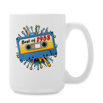 1958 MUSIC CASSETTE BEST OF - Large Mug 440 ml - white - Right