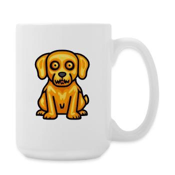 Golden Retriever Chien HalloweenDrôle - Grande tasse 440 ml - blanc - Droite