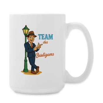 Groom's Team Cartoon - Large Mug 440 ml - white - Right