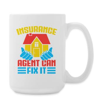 Insurance Agent Can Fix It Funny Insurance Broker - Large Mug 440 ml - white - Right