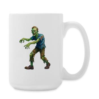 Gaunt Watercolor Zombie - Halloween - Large Mug 440 ml - white - Right