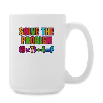 67 Meme, löse das Mathe-Rätsel - Große Tasse 440 ml - Weiß - Rechts