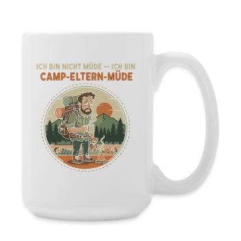 Camp Parents Tired Illustration - Large Mug 440 ml - white - Right