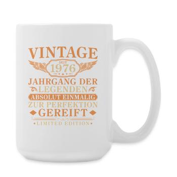 Vintage seit 1976 Jahrgang - 50. Geburtstag - Große Tasse 440 ml - Weiß - Rechts