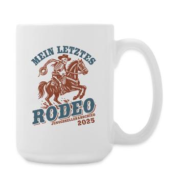 Enterrement de vie de garçon 2025 - Mon dernier rodéo - Grande tasse 440 ml - blanc - Droite