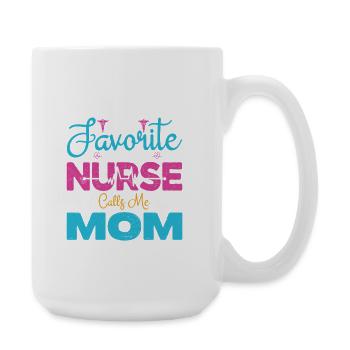 Mama Stolze Krankenschwester Mutter Geschenke - Große Tasse 440 ml - Weiß - Rechts