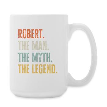 Robert Man Myth Legend Retro Design Geschenk Name - Große Tasse 440 ml - Weiß - Rechts