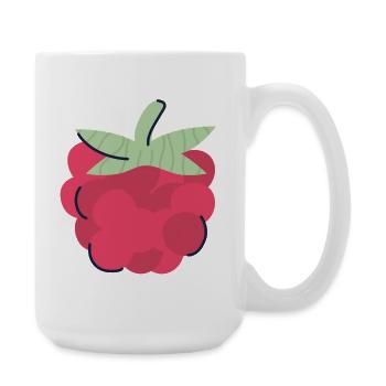 Framboise Pop Art Baie - Grande tasse 440 ml - blanc - Droite
