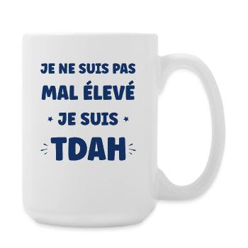 ADHD slogan not bad - Large Mug 440 ml - white - Right