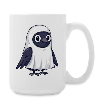 Rabe Krähe Halloween Geist - Große Tasse 440 ml - Weiß - Rechts