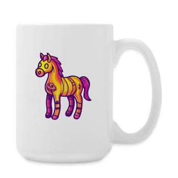 Cheval Halloween Zombie - Grande tasse 440 ml - blanc - Droite