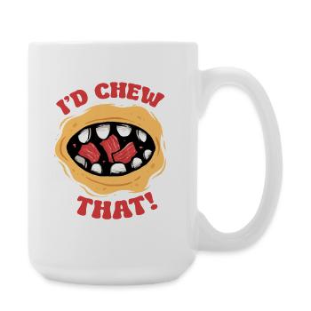 Beef Jerky Dried Meat Biltong I'd Chew That - Large Mug 440 ml - white - Right