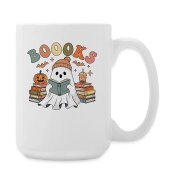 Reading Ghost Halloween - Large Mug 440 ml - white - Right