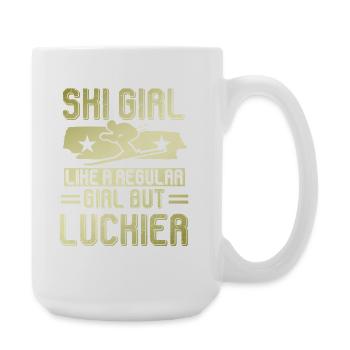 Filles de ski - Grande tasse 440 ml - blanc - Droite