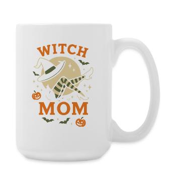 Witch Mom Funny Halloween Costume Idea - Large Mug 440 ml - white - Right