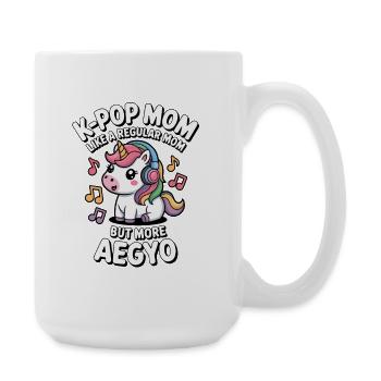 K-Pop Maman Drôle Corée Musique Aegyo - Grande tasse 440 ml - blanc - Droite