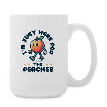 Pêche Fruit Amour Je suis juste là pour les pêches - Grande tasse 440 ml - blanc - Droite
