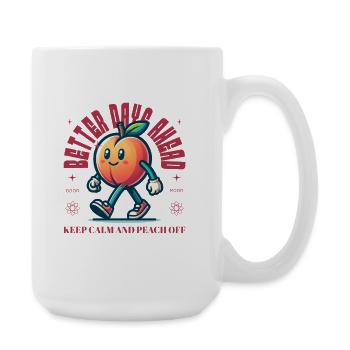 Pêche drôle disant Fruit Lover Pêches - Grande tasse 440 ml - blanc - Droite