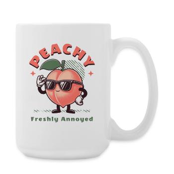 Fruit Pêche Fleur de pêcher Fruit sucré - Grande tasse 440 ml - blanc - Droite