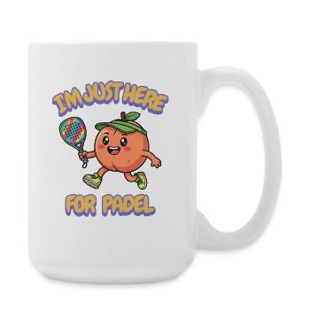 Pêche Paddle Cornichon Ball Cadeau Fruits Sports - Grande tasse 440 ml - blanc - Droite