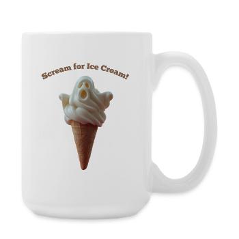 Schrei nach IceCream Ghost - Große Tasse 440 ml - Weiß - Rechts