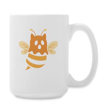 Halloween Bee Spirit Motif - Large Mug 440 ml - white - Right