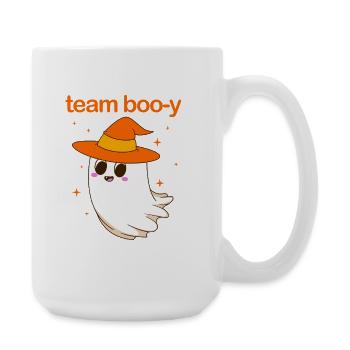 Gender Reveal Halloween Werdende Mama - Große Tasse 440 ml - Weiß - Rechts