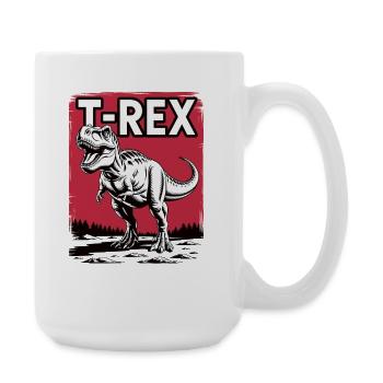 T-Rex Red Landscape Graphic - Large Mug 440 ml - white - Right