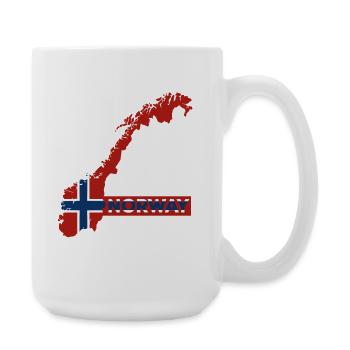 Norway Vacation Nature Gift - Large Mug 440 ml - white - Right