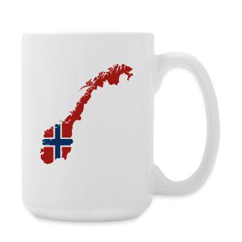 Norwegen Urlaub Natur Geschenk - Große Tasse 440 ml - Weiß - Rechts