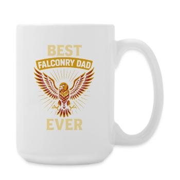 Bester Falknerei-Vater aller Zeiten Falkenvogel-Design - Große Tasse 440 ml - Weiß - Rechts
