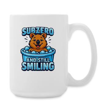 Eisbaden Winterbaden Lächelnder Niedlicher Quokka - Large Mug 440 ml - white - Right
