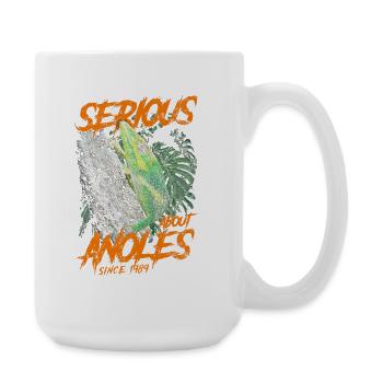 Serious About Cuban Knight Anoles Since 1989 - Large Mug 440 ml - white - Right