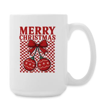 Red Christmas Ornament Bow - Large Mug 440 ml - white - Right
