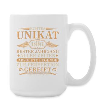 1981 Millésime Né Millésime 45 ans - Grande tasse 440 ml - blanc - Droite
