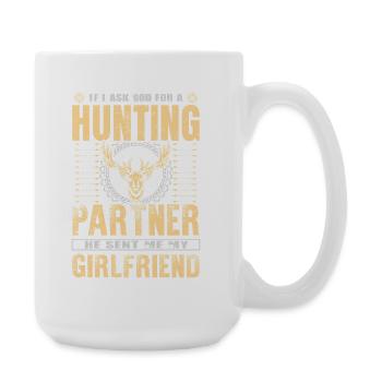 Hunter Gifts Hunting Hunting Hunter Exam - Large Mug 440 ml - white - Right