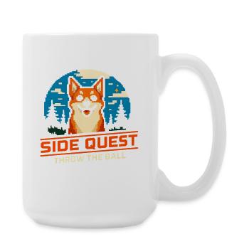 Quête secondaire : Lancer de balle | Récupération de chiens - Grande tasse 440 ml - blanc - Droite