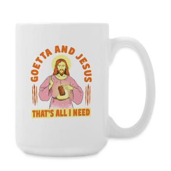 Goetta Wurst Goetta And Jesus That's All I Need - Large Mug 440 ml - white - Right