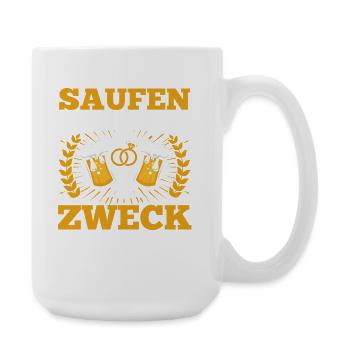 JGA Team Bräutigam Junggesellenabschied - Große Tasse 440 ml - Weiß - Rechts
