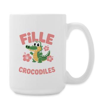Juste une fille qui aime les crocodiles - Grande tasse 440 ml - blanc - Droite