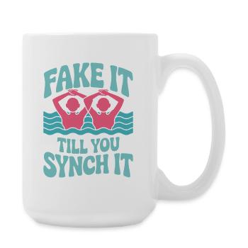 Synchronschwimmen Kunstschwimmen Wassersport - Große Tasse 440 ml - Weiß - Rechts