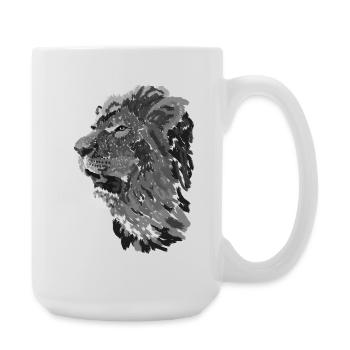 Löwe - Große Tasse 440 ml - Weiß - Rechts